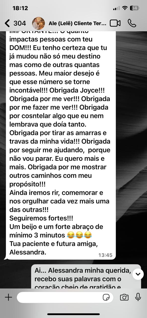 Depoimento escrito de cliente