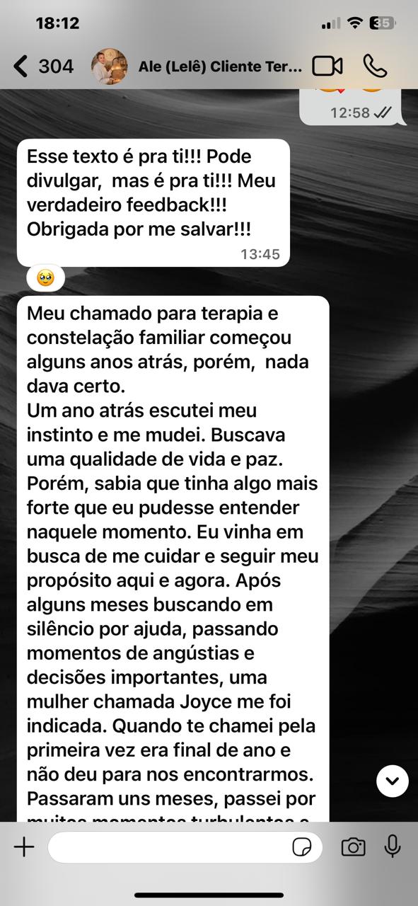 Depoimento escrito de cliente